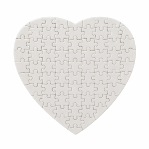 Rompecabezas en forma de corazón personalizado
