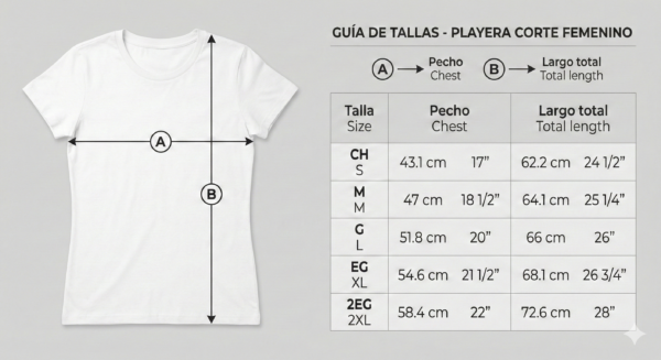 Playera corte femenino personalizada espalda — Micelio Create, hecho en CDMX