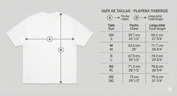 Playera oversize personalizada espalda Playera oversize personalizada espalda — Micelio Create, hecho en CDMX